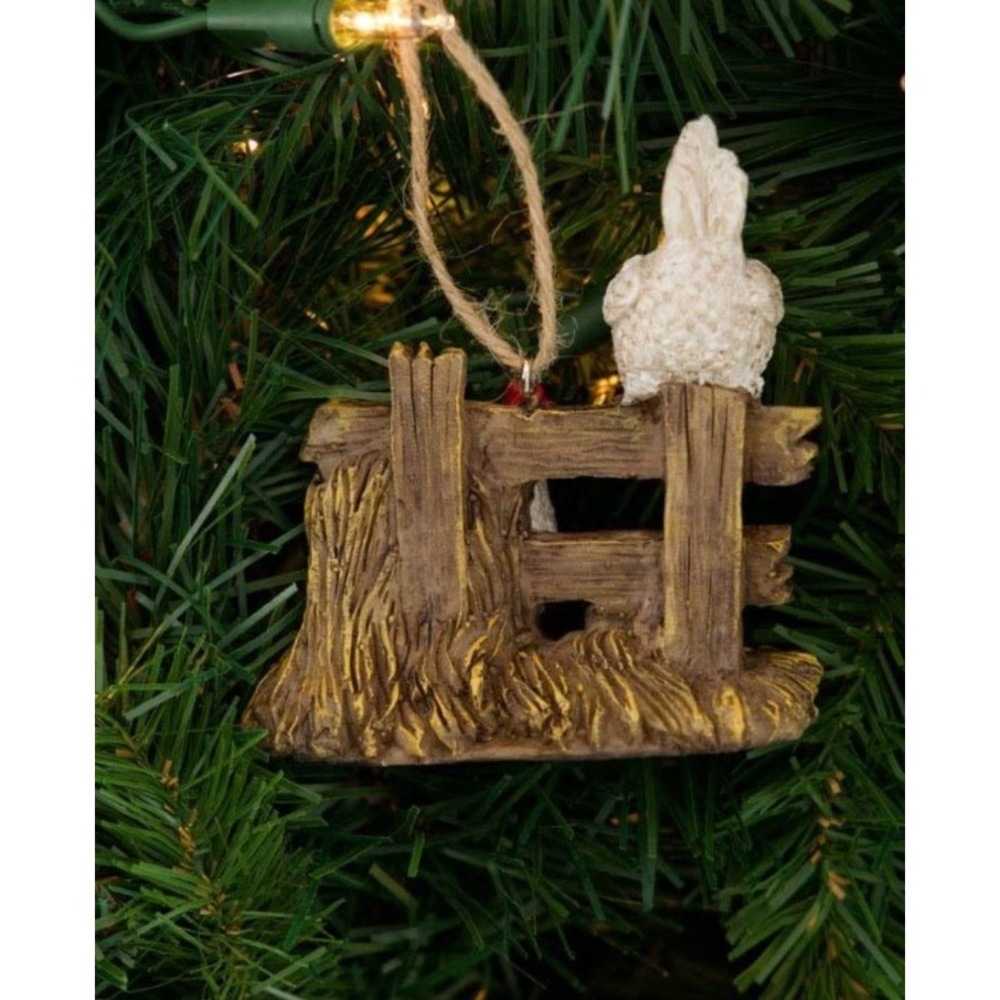 Cracker Barrel Chickens with Fence Christmas Ornament NEW 2026 Country Farmhouse - Picture 2 of 2